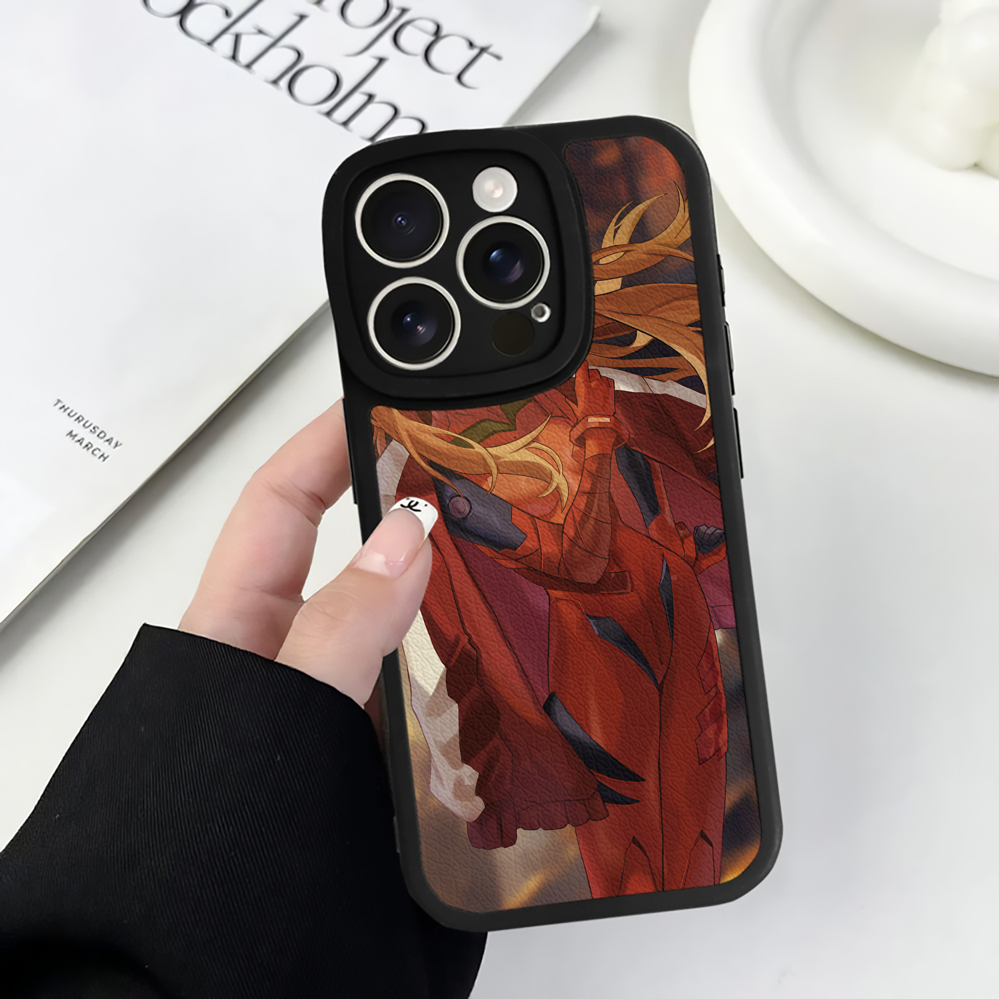 （画像用） EVA 新世紀エヴァンゲリオン 【iPhone 16シリーズ対応】シリコンスマホケース（レザー調） 材質：シリコン